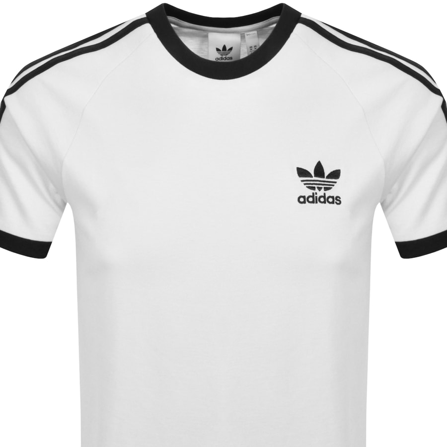 adidas Originals 3 Stripe T Shirt White | Mainline Menswear